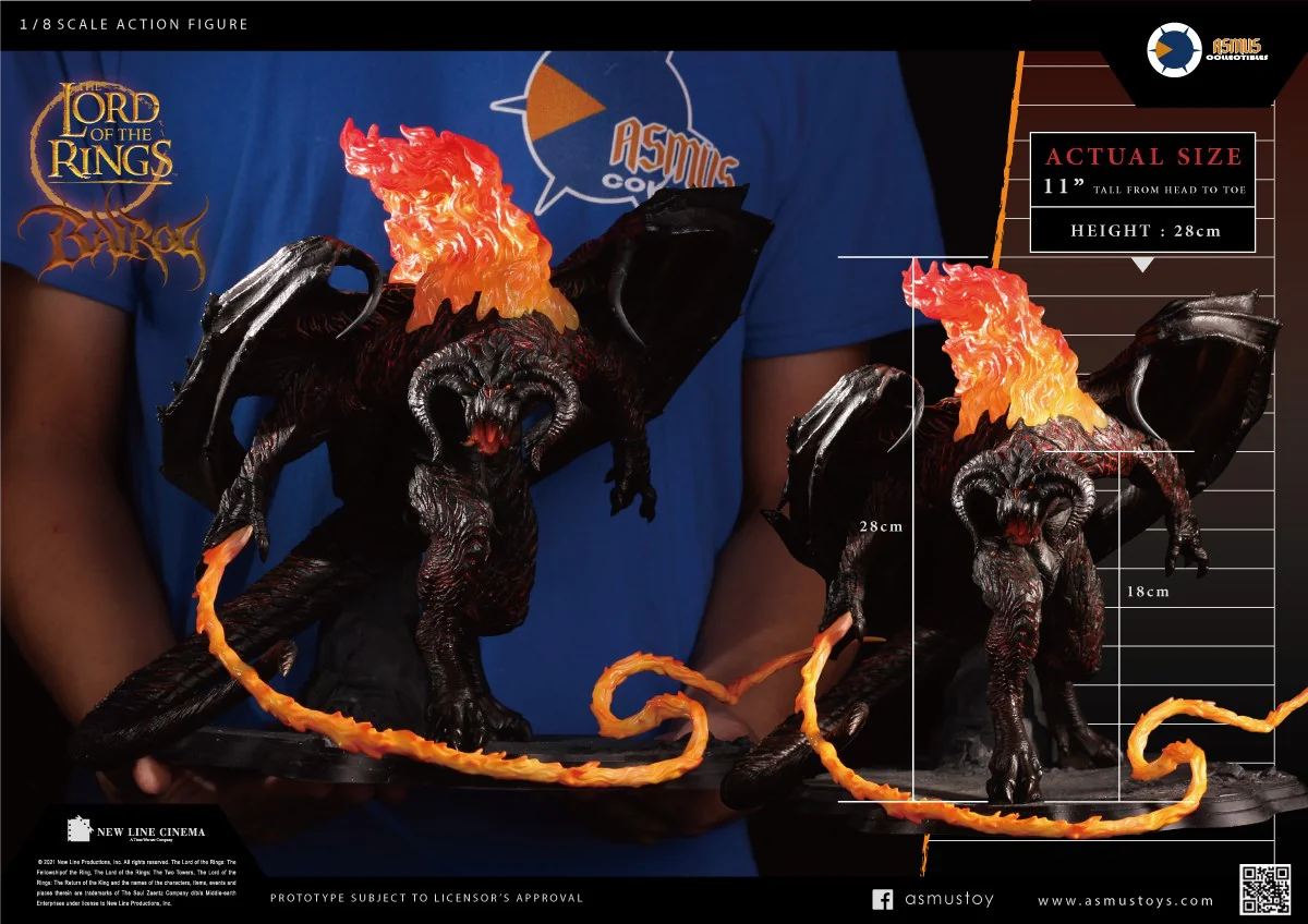 Asmus Toys Lord of the Rings Balrog 8" Scale Collectible Figure - Image 3