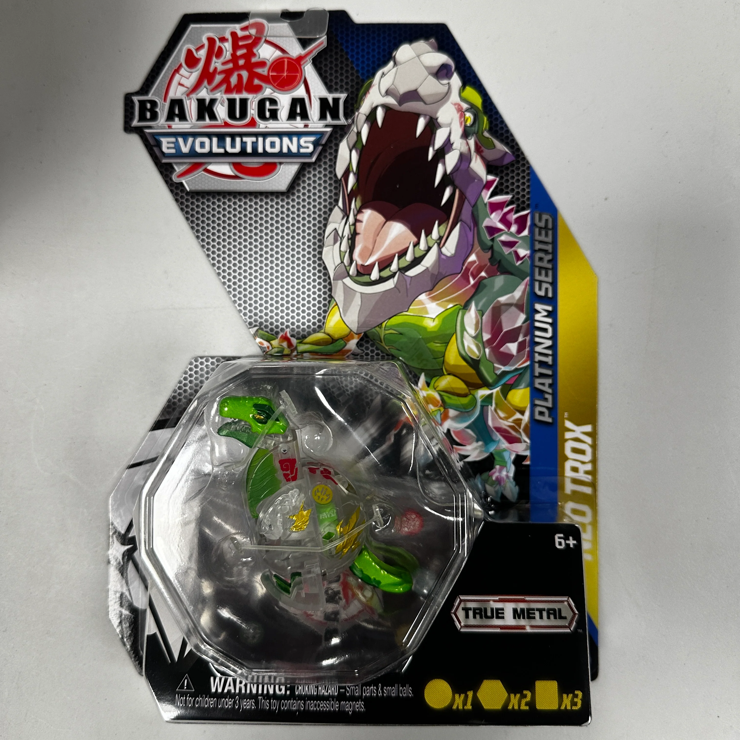 Bakugan Evolutions Platinum Series Neo Trox (Clear/Red Patches on Back)