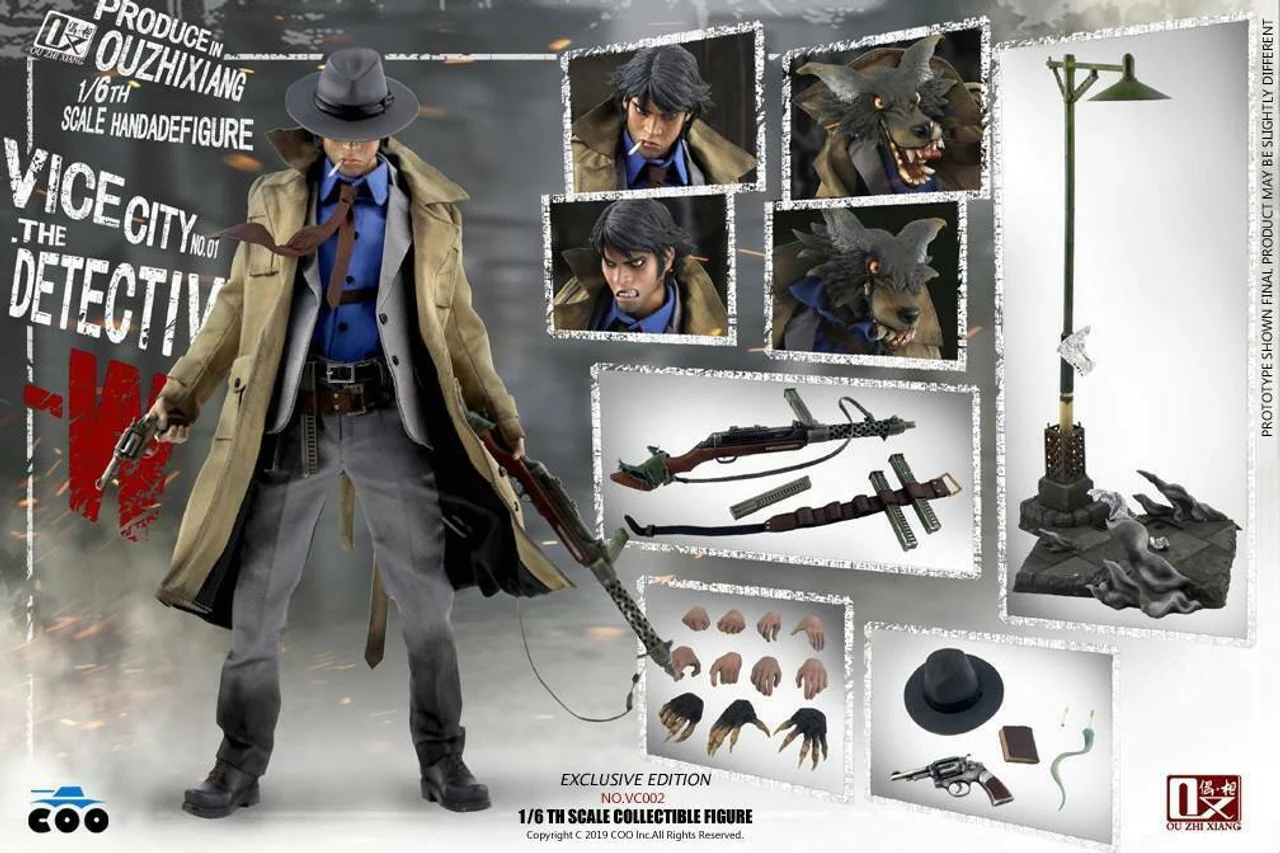 Coomodel x Ouzhixiang Vice City Detective W VC002 1/6 Scale Collectible Figure - Image 3