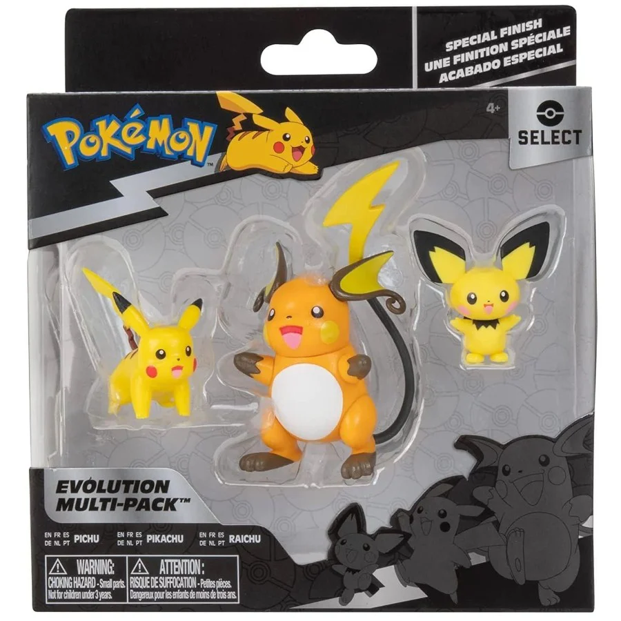 Pokemon Evolution Multi-Pack Pichu, Pikachu & Raichu
