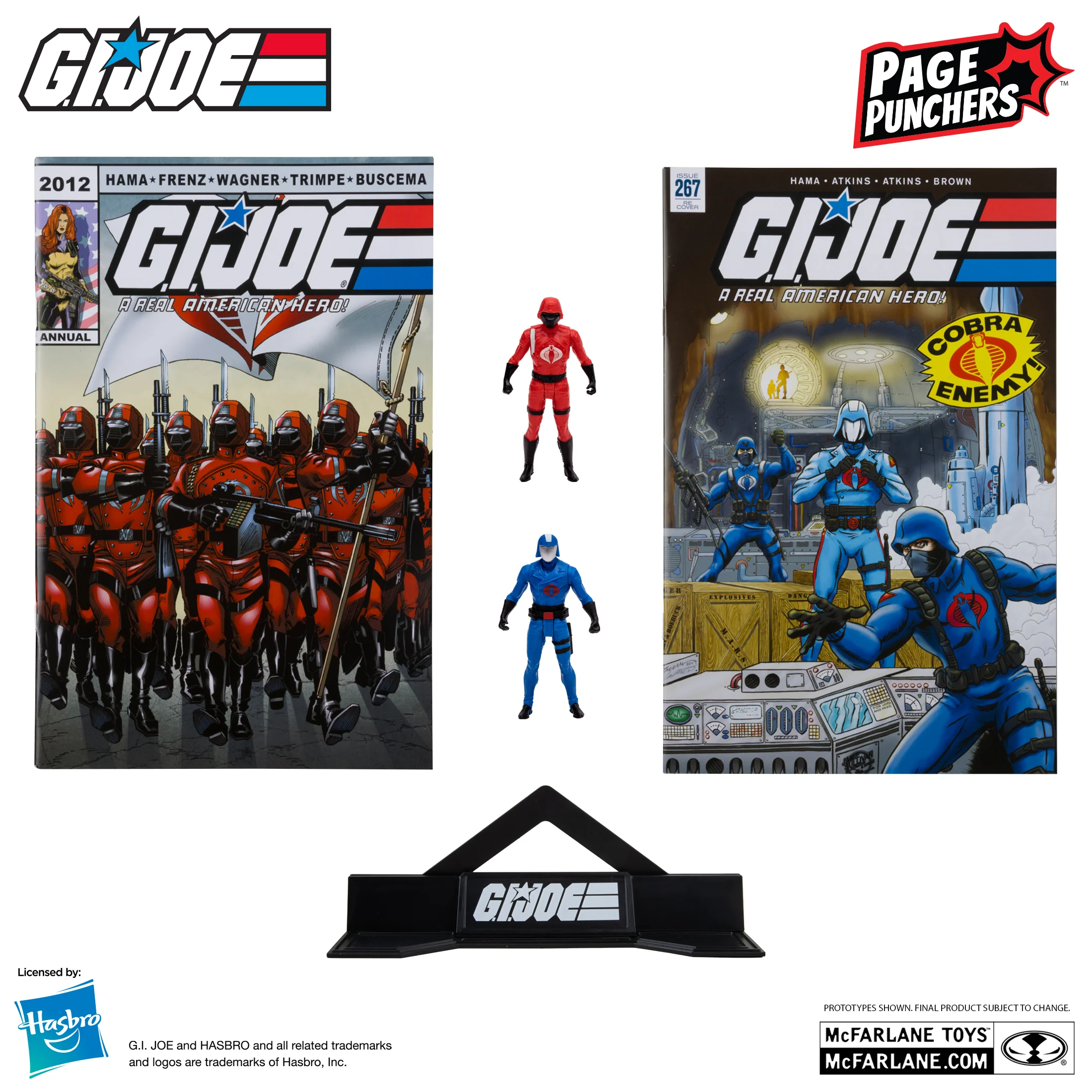 G.I. Joe Page Punchers 3" Cobra Commander & Crimson Guard - Image 2