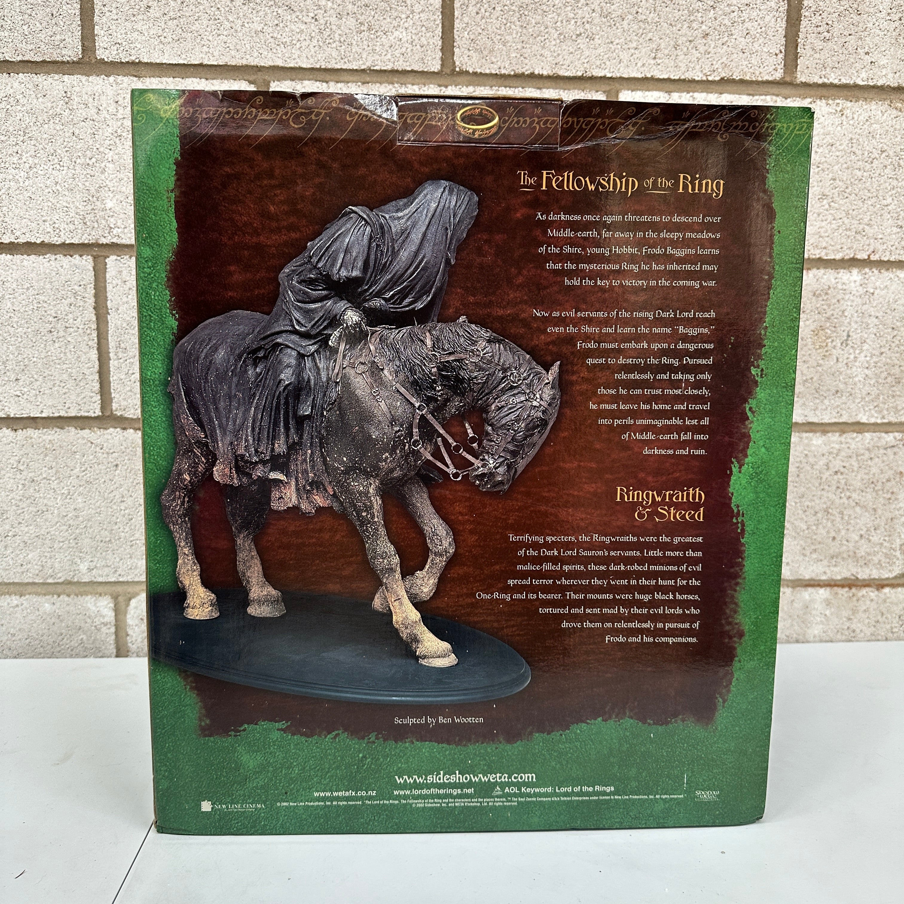 Sideshow Weta Lord of the Rings Ringwraith and Steed Statue PRE OWNED - Image 2