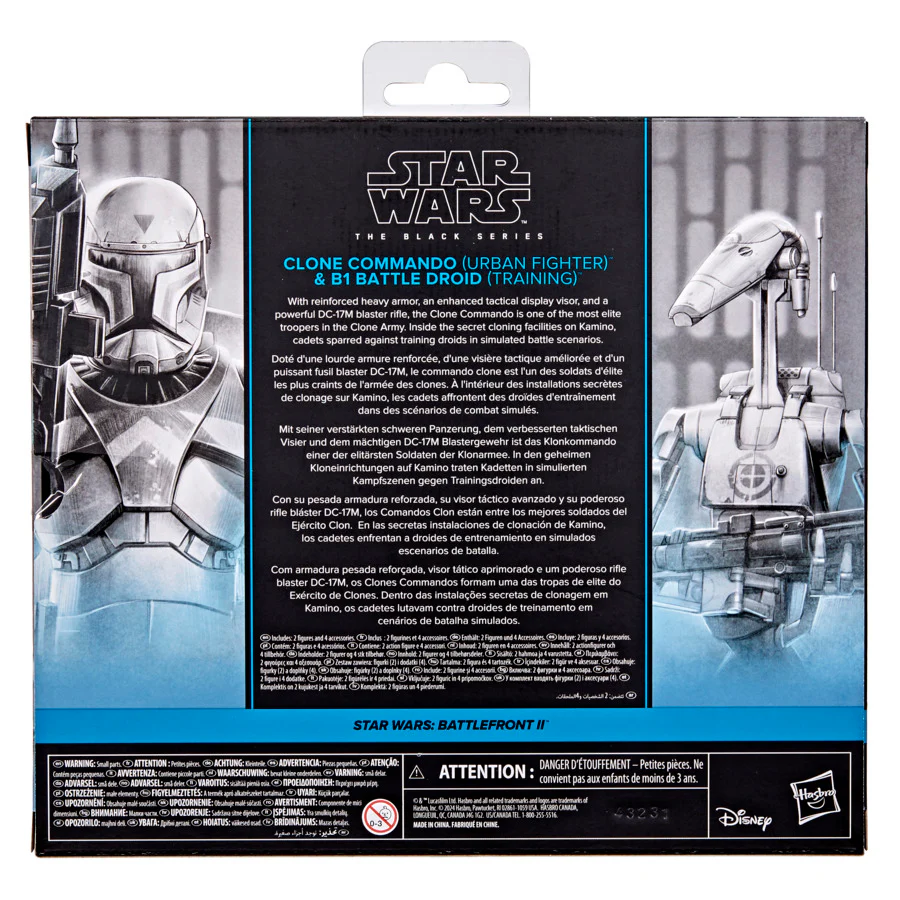 Star Wars Black Series (Battlefront II) Clone Commando (Urban Fighter) & B1 Battle Droid (Training) - Image 3